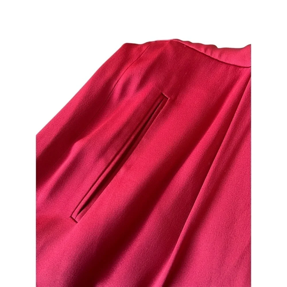 DIANE von Furstenberg Satin Sleeveless Jumpsuit in Red Size 6
